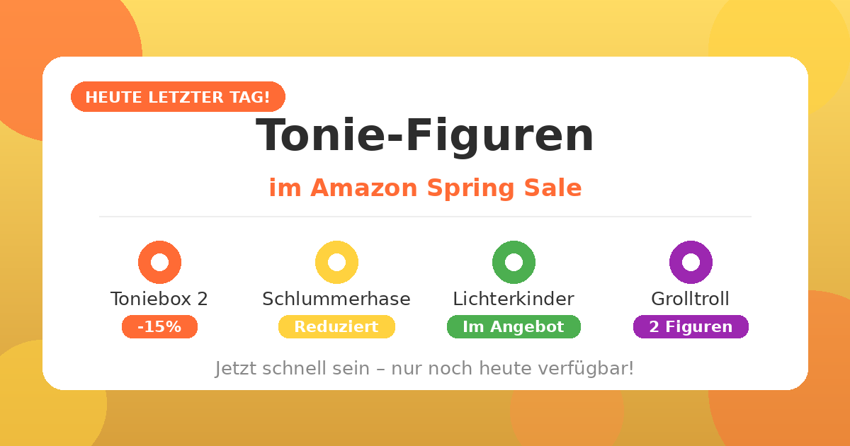 Tonie-Schnäppchen im Amazon Spring Sale – Heute ist der letzte Tag!